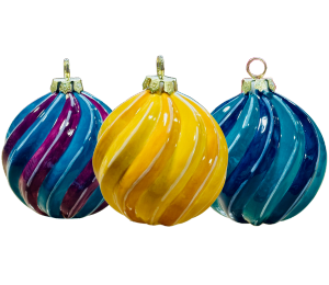 Norfolk Jewel Toned Spiral Ornament